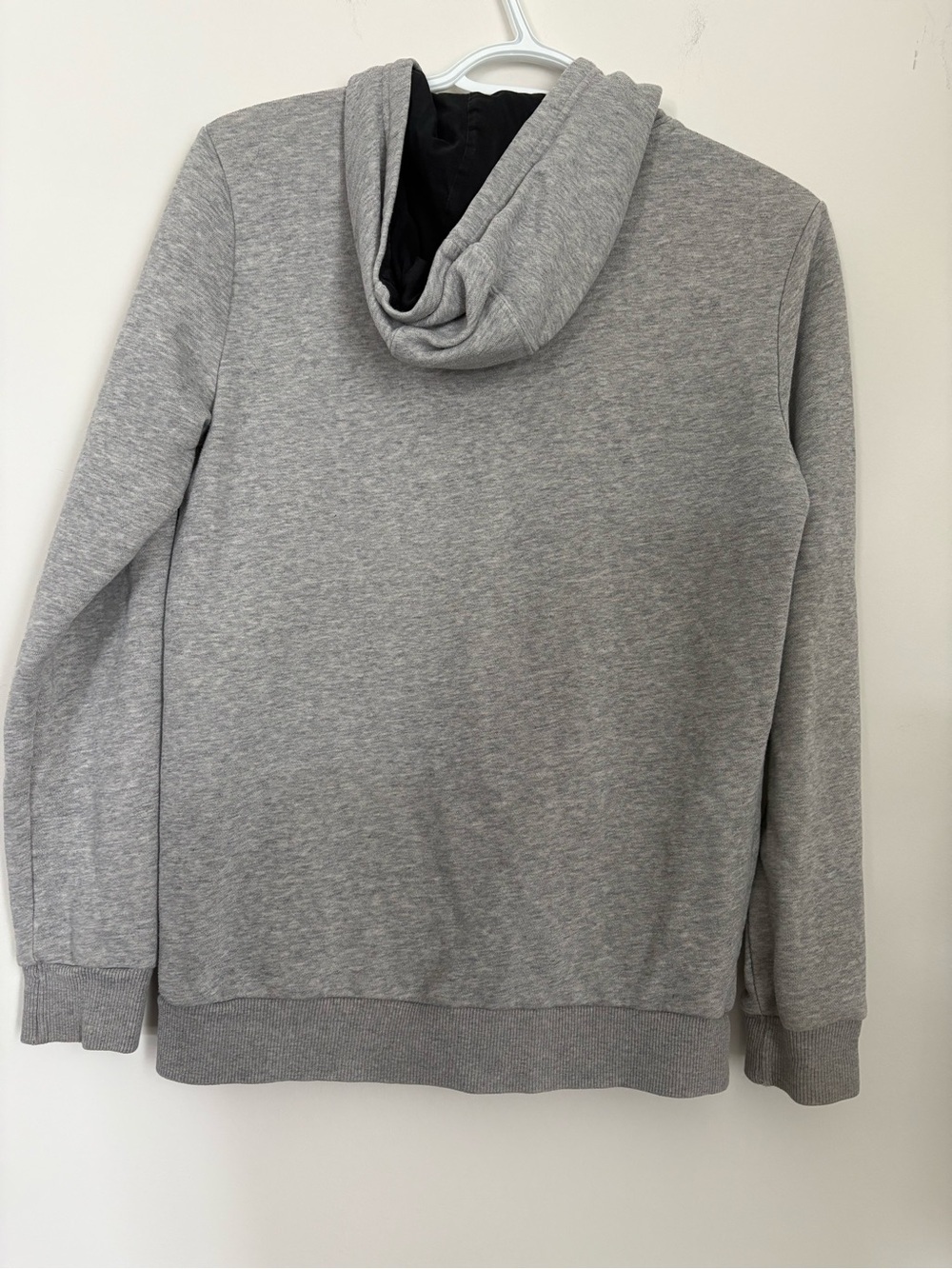 Adidas Essentials Big Logo Hoodie - Heather Gray Classic Sportswear - Picture 6 of 7